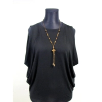 Bluzka XXL w luźnym stylu oversize - czarna wieczorowa